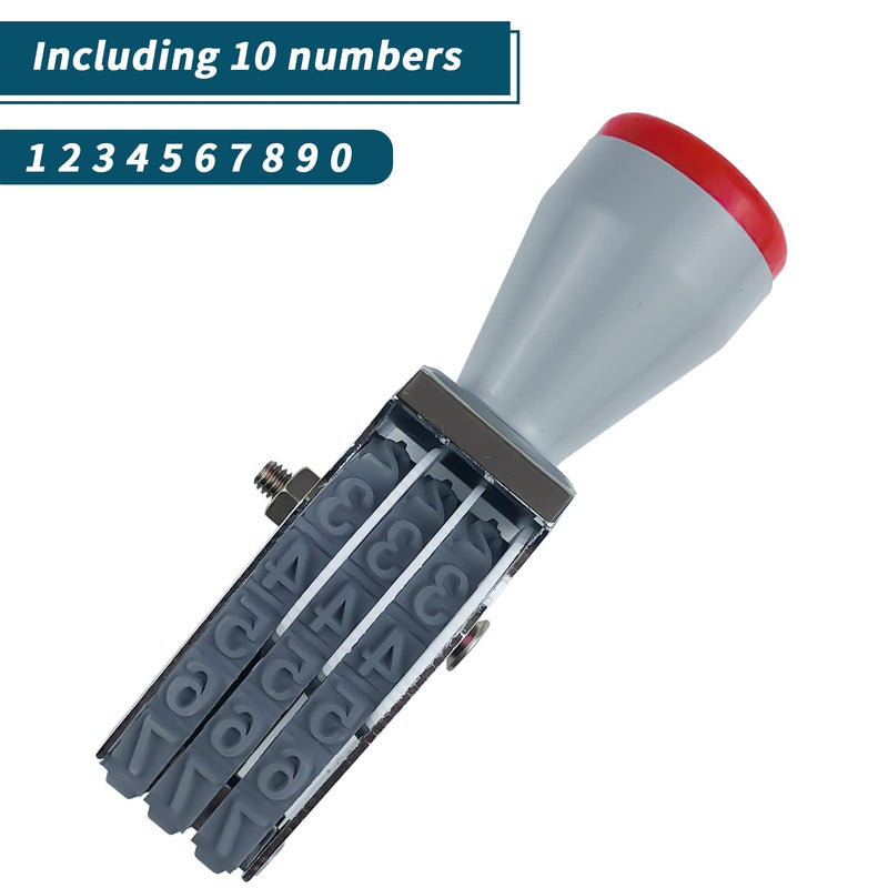 SUUJI 3 Digit Number Stamp SUUJI Adjustable Digit Rubber Changeable Number Stamp Numerical Stamp Multi- Functional Creative Price Tag Stamp Rotating Number Stamp Symbol Business Stamp - Image 3